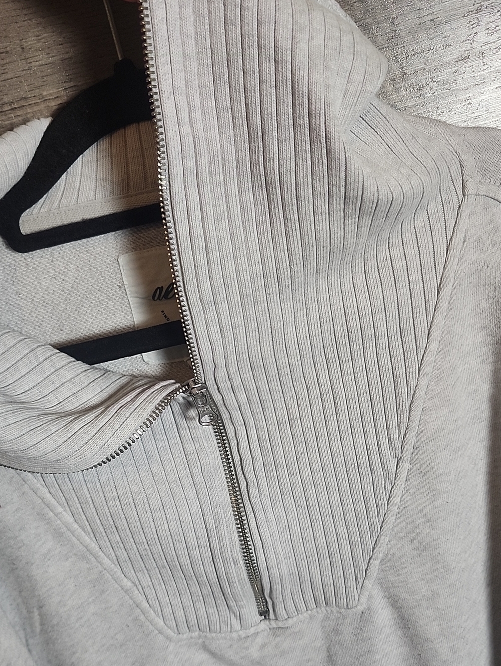 Aerie Down To Earth 1/4 Zip Sweatshirt In Light Gray - Picture 8 of 10